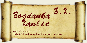 Bogdanka Kanlić vizit kartica